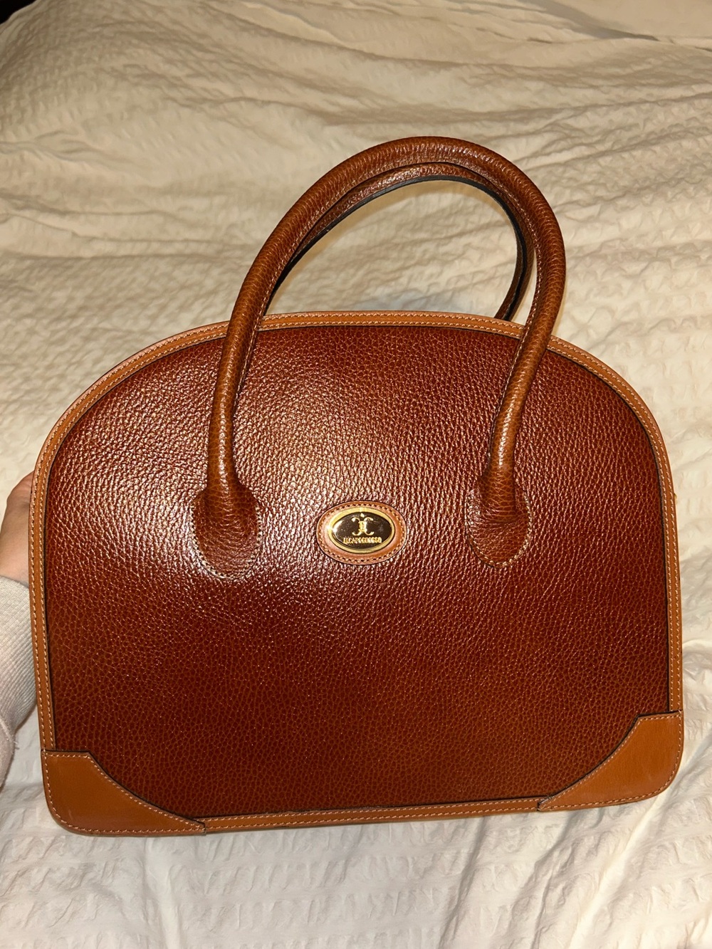 U. Capogrosso Brown Leather Vintage Handbag